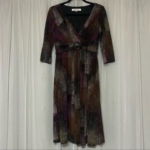 Evan-Picone Dotted Multi-Colored Dress 🖤